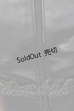 画像5: axes femme / 刺繍ジョッキーブーツ L クロ I-25-09-27-101-AX-SH-SA-ZT386