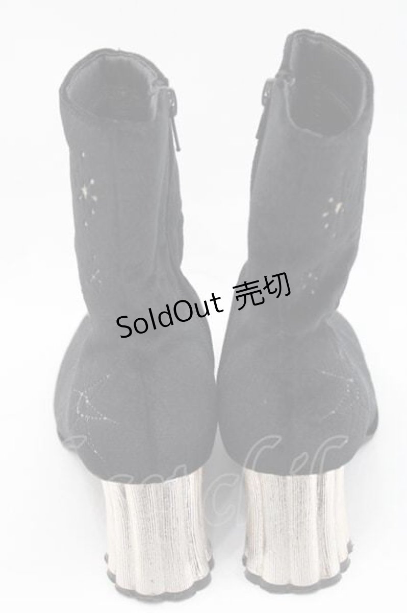 画像3: 【SALE】axes femme POETIQUE / 天体モチーフ刺繍ベロアブーツ M ブラック I-25-09-27-103-AX-SH-SA-ZT386 (3)
