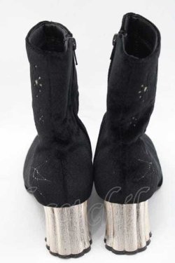 画像3: axes femme POETIQUE / 天体モチーフ刺繍ベロアブーツ M ブラック I-25-09-27-103-AX-SH-SA-ZI