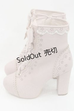 画像2: LIZ LISA / フラワーくりぬき編み上げショートブーツ L ピンク I-25-09-27-105-LO-SH-SA-ZI