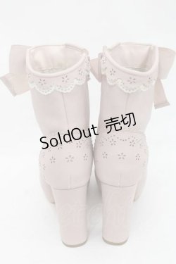 画像3: LIZ LISA / フラワーくりぬき編み上げショートブーツ L ピンク I-25-09-27-105-LO-SH-SA-ZI