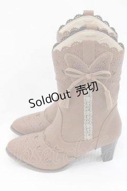 画像2: axes femme / 蝶ウエスタンミドルブーツ S キャメル I-25-09-27-106-AX-SH-SA-ZI