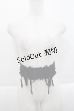画像1: axes femme / Wレースアップレースベルト  黒 I-25-09-27-108-AX-ZA-SA-ZI