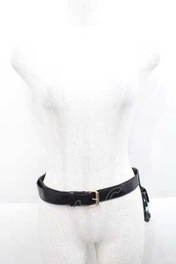 画像1: NieR Clothing / ポーチ付きベルト  ブラック I-25-09-27-109-PU-ZA-SA-ZI