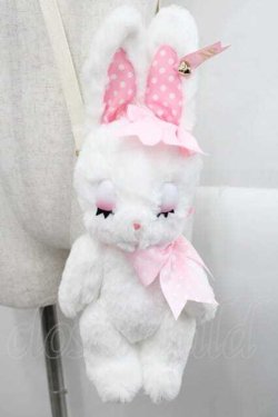 画像2: Angelic Pretty / Dreamyリリカルバニーぬいぐるみポーチ  白Ｘピンク I-25-09-27-110-AP-ZA-SA-ZI