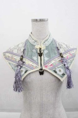 画像1: Ozz oneste / タッセルデザインつけ襟  ミントＸラベンダー I-25-09-27-111-OO-ZA-SA-ZI