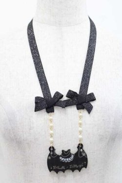 画像1: Enchantlic Enchantilly / こうもりネックレス  黒Ｘ青 I-25-09-27-115-LO-AC-SA-ZI