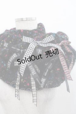 画像3: PINK HOUSE / リボンモチーフスヌード  ブラック I-25-09-27-120-LO-ZA-SA-ZI