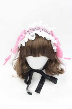 画像2: Royal Princess Alice / Strawberry Sweets 飴ノ森ふみかコラボロップイヤーヘッドドレス  黒Ｘピンク I-25-09-27-015-LO-AC-SA-ZI