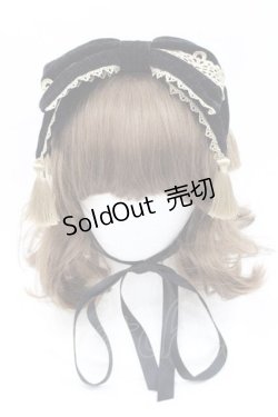 画像2: axes femme kawaii / タッセル付リボンヘッドドレス  黒 I-25-09-27-016-AX-AC-SA-ZI