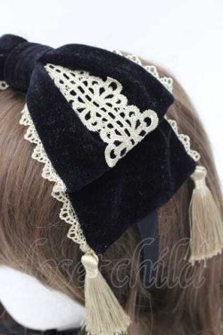 画像4: axes femme kawaii / タッセル付リボンヘッドドレス  黒 I-25-09-27-016-AX-AC-SA-ZI