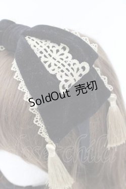 画像4: axes femme kawaii / タッセル付リボンヘッドドレス  黒 I-25-09-27-016-AX-AC-SA-ZI