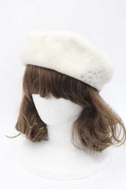 画像1: axes femme / 冬の星座刺繍ベレー 57.5cm キナリ I-25-09-27-021-AX-AC-SA-ZI
