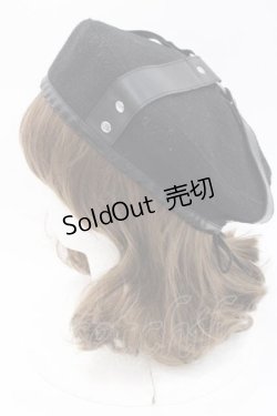 画像2: Candy Stripper / ベルトベレー  黒 I-25-09-27-022-PU-AC-SA-ZI