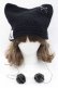 画像2: NieR Clothing / ポンポン×安ピン付き猫耳ニットキャップ  ブラック I-25-09-27-025-PU-AC-SA-ZI (2)