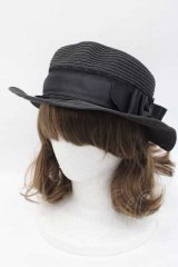 m petit by misako / AMブレードカンカン帽  黒 I-25-09-27-027-LO-AC-SA-ZI