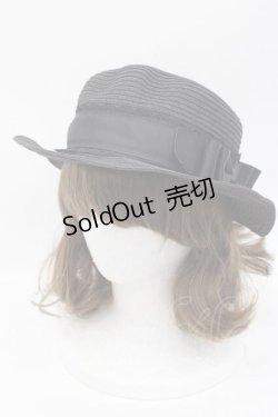 画像1: m petit by misako / AMブレードカンカン帽  黒 I-25-09-27-027-LO-AC-SA-ZI