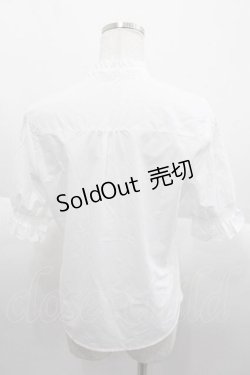 画像2: Fi.n.t / レースピンタック使い半袖ブラウス  白 I-25-09-30-005-CA-BL-SA-ZI