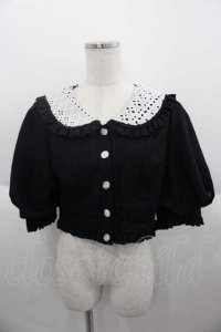 Hoshibako Works / カサブランカ・ギフト グランパフスリーブブラウス  ブラック I-25-09-30-006-LO-BL-SA-ZI