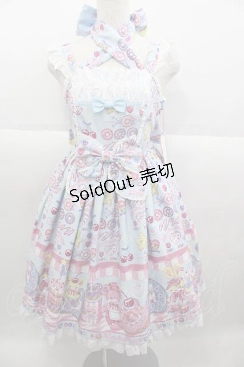画像1: Angelic Pretty / Toy's Donut Dinerジャンパースカート  サックス I-25-09-30-052-AP-OP-SA-ZI (1)