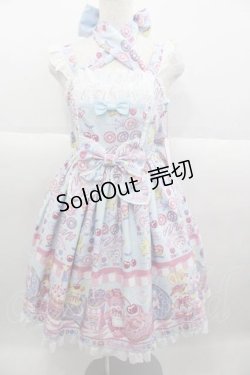 画像1: Angelic Pretty / Toy's Donut Dinerジャンパースカート  サックス I-25-09-30-052-AP-OP-SA-ZI