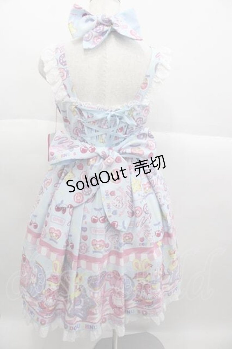画像2: Angelic Pretty / Toy's Donut Dinerジャンパースカート  サックス I-25-09-30-052-AP-OP-SA-ZI (2)