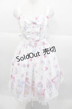 画像1: Angelic Pretty / Decoration Ice Creamジャンパースカート  白 I-25-09-30-053-AP-OP-SA-ZI