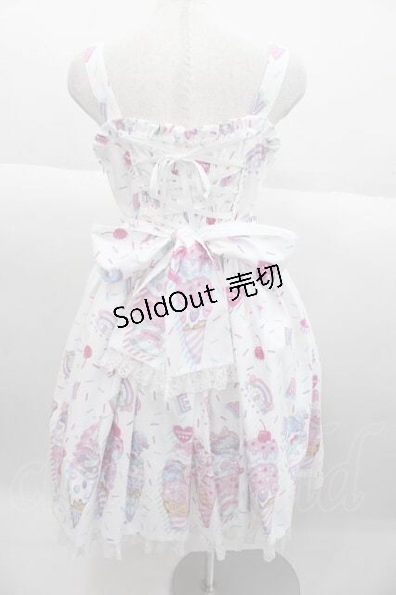 画像2: Angelic Pretty / Decoration Ice Creamジャンパースカート  白 I-25-09-30-053-AP-OP-SA-ZI (2)