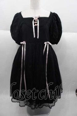 画像1: Angelic Pretty / Petit Rose Gardenカットワンピース  黒 I-25-09-30-056-AP-OP-SA-ZI