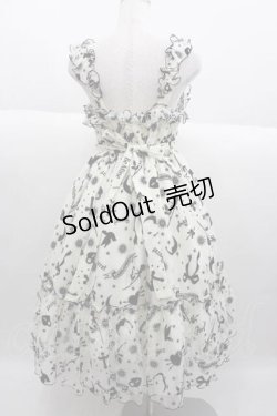 画像2: Angelic Pretty / Girl’s Heartジャンパースカート  アイボリーＸ黒 I-25-09-30-057-AP-OP-SA-ZI