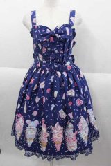 Angelic Pretty / Decoration Ice Creamジャンパースカート  ネイビー I-25-09-30-059-AP-OP-SA-ZI