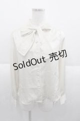 an another angelus / ローズカットワークボウタイブラウス  アイボリー I-25-09-30-007-CA-BL-SA-ZI