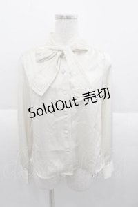 an another angelus / ローズカットワークボウタイブラウス  アイボリー I-25-09-30-007-CA-BL-SA-ZI