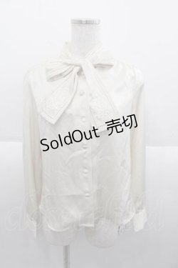 画像1: an another angelus / ローズカットワークボウタイブラウス  アイボリー I-25-09-30-007-CA-BL-SA-ZI