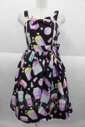 Angelic Pretty / Fancy Candyジャンパースカート  黒 I-25-09-30-062-AP-OP-SA-ZI