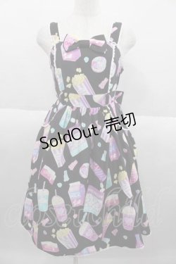 画像1: Angelic Pretty / Fancy Candyジャンパースカート  黒 I-25-09-30-062-AP-OP-SA-ZI