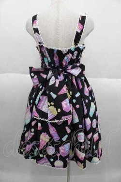 画像2: Angelic Pretty / Fancy Candyジャンパースカート  黒 I-25-09-30-062-AP-OP-SA-ZI