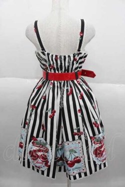画像2: Angelic Pretty / Cherry Stampジャンパースカート  黒 I-25-09-30-063-AP-OP-SA-ZI