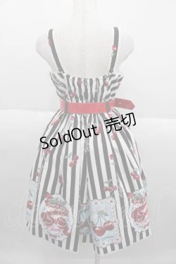 画像2: Angelic Pretty / Cherry Stampジャンパースカート  黒 I-25-09-30-063-AP-OP-SA-ZI