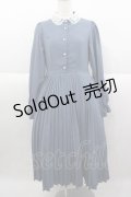 m petit by misako / AM*レースエリプリーツワンピース M 青 I-25-09-30-067-LO-OP-SA-ZI