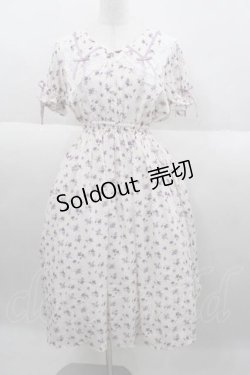 画像1: Ank Rouge / RomanticVioletロングワンピース  アイボリーＸラベンダー I-25-09-30-070-CA-OP-SA-ZI