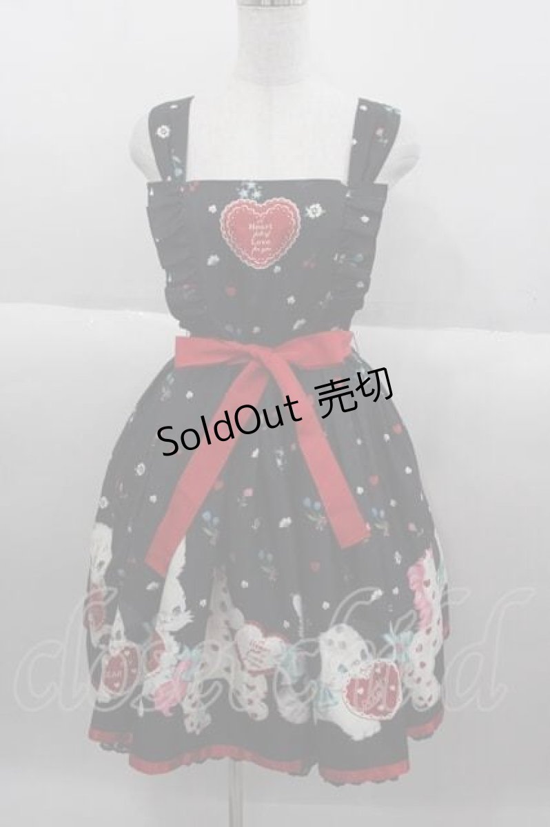 画像1: Ms LUTRA / RED Heart dolls Dress  黒 I-25-09-30-071-LO-OP-SA-ZI (1)