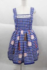 Ms LUTRA / Bear’s cake factoryジャンパースカート  青 I-25-09-30-072-LO-OP-SA-ZI