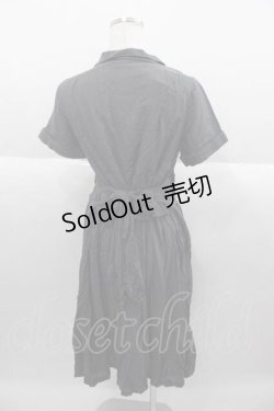 画像2: F i.n.t / バックリボンドッキングシャツワンピース  ブラック I-25-09-30-075-CA-OP-SA-ZI