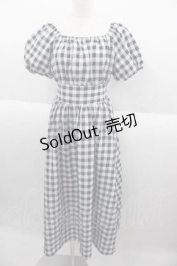 画像1: an another angelus / ギンガムチェックフレアーワンピース  ブラック I-25-09-30-078-CA-OP-SA-ZI