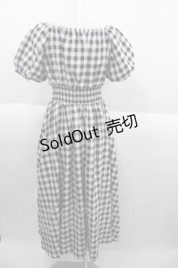 画像2: an another angelus / ギンガムチェックフレアーワンピース  ブラック I-25-09-30-078-CA-OP-SA-ZI