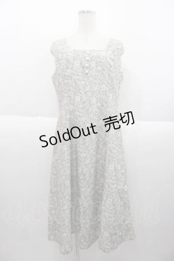画像1: Fi.n.t / ペイントマーガレット柄ワンピース  ミント I-25-09-30-084-CA-OP-SA-ZI