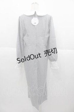 画像2: DearMyLoveRose / 角襟Iラインレディワンピース 3L 黒チェック I-25-09-30-088-EL-OP-SA-ZI