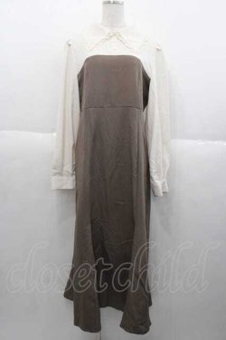 画像1: DearMyLoveRose / マーメイドクラシカルワンピース LL ブラウン I-25-09-30-089-EL-OP-SA-ZI