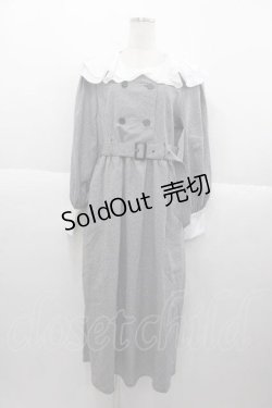 画像1: melume / maki トレンチ風コートワンピース LL 中灰 I-25-09-30-091-LO-OP-SA-ZI